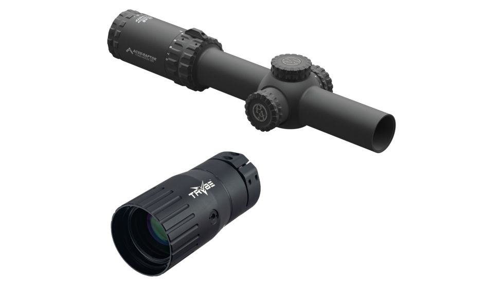 OP Exclusive - Primary Arms SLx8 1-8x24 FFP Rifle Scope w/ ACSS-Raptor-5.56 Reticle, Black, 610098 w/ Trybe Optics Enhancer - Magnification Doubler