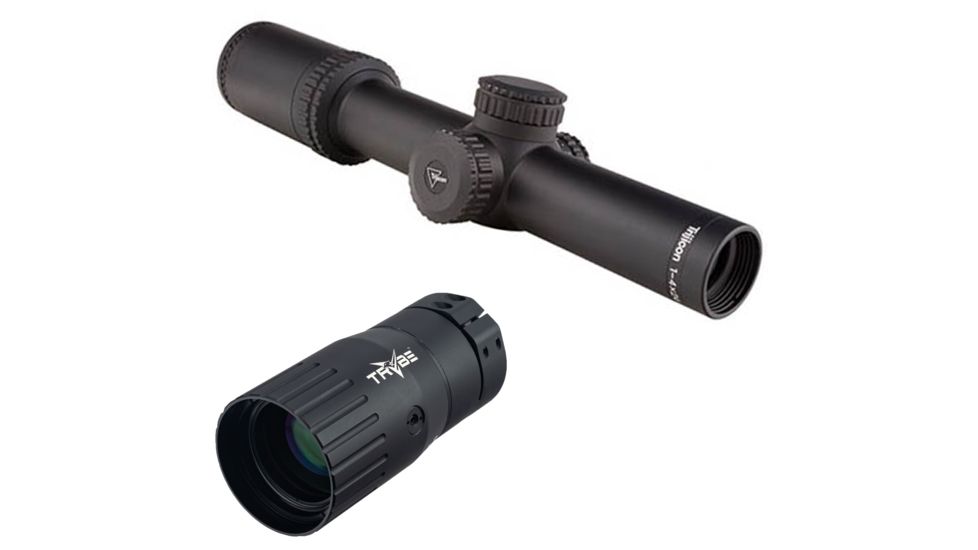 OP Exclusive - Trijicon AccuPower RS-24 1-4x24mm Rifle Scope, 30 mm Tube, SFP, Black, Green BDC Segmented Circle .223 / 55 Grain Reticle, MOA Adjustment, w/ TRYBE Optics Enhancer, 1900007-KIT1