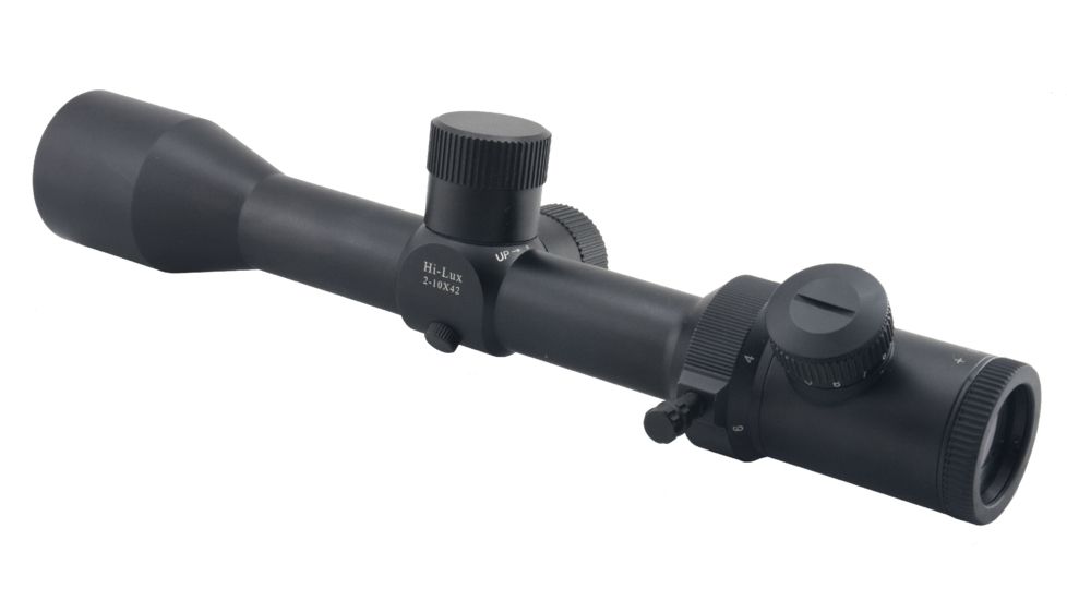 Open Box, Dealer Demo, HI-LUX PentaLux TAC-V SFP 2-10x42 Rifle Scope w/ Red Illuminated Ranging Reticle, 30mm Tube, Matte Black TAC-V SFP210X42-R