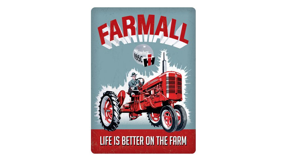 Open Road Brands Die Cut Emb Tin Sign Farmall Life Is Bettr
