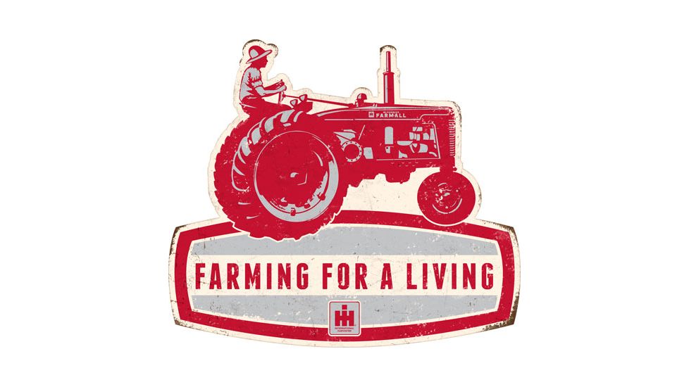 Open Road Brands Die Cut Emb Tin Sign Farmall Living