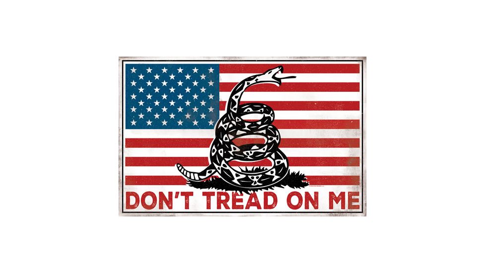 Open Road Brands Die Cut Tin Sign Don't Tread On Me flag