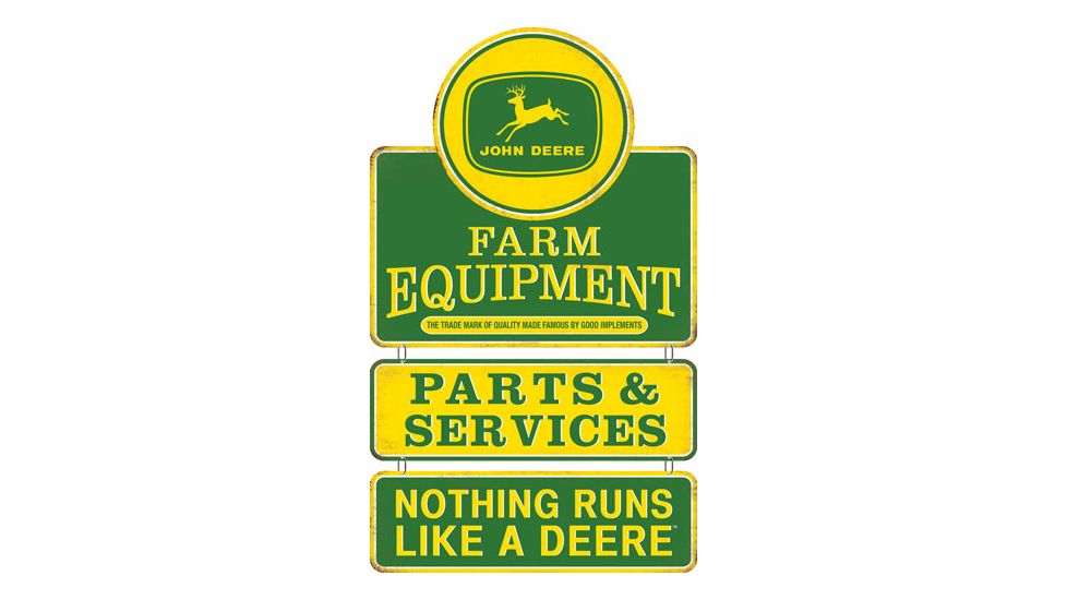 Open Road Brands Linked Emb Tin Sign John Deere Equipment