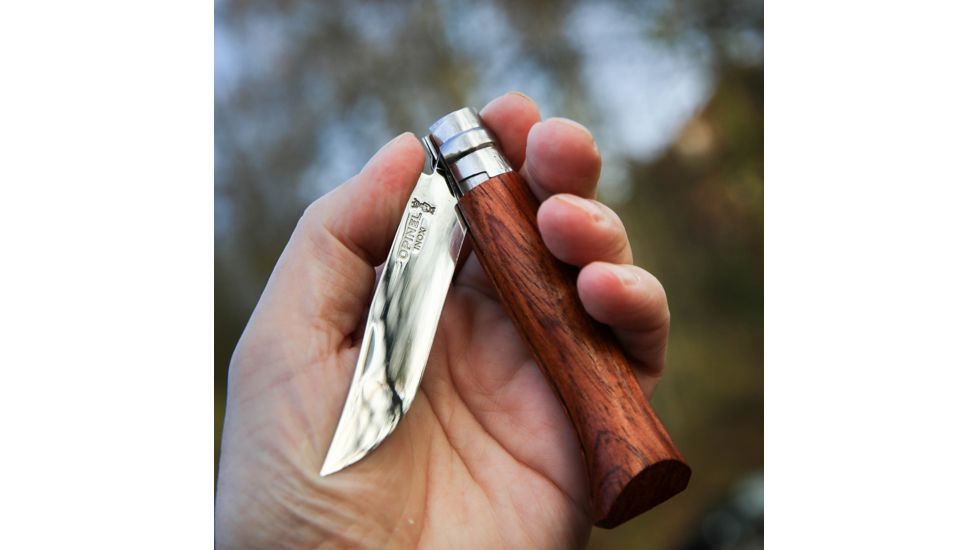 Opinel Padouk Bubinga No.8, 12C27 MOD Sandvik Blade, 4 3/8in., 226086