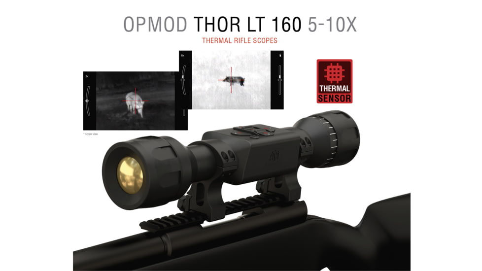 ATN OPMOD Thor LT 160 5-10x, 35mm Thermal Rifle Scope, Black, TIWSTLT135O