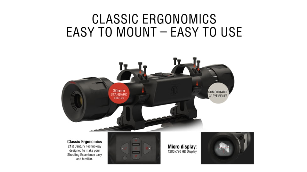 ATN OPMOD Thor LT 160 5-10x, 35mm Thermal Rifle Scope, Black, TIWSTLT135O