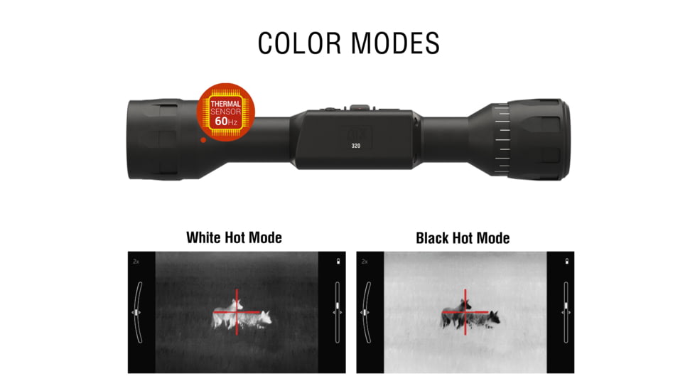 EDEMO ATN OPMOD Thor LT 320 2-4x19mm Thermal Imaging Rifle Scope, 60 Hz, 320x240, Black, TIWSTLT319O, EDEMO1
