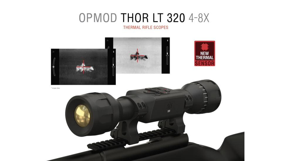 ATN OPMOD Exclusive Thor LT 320 Thermal Imaging Rifle Scope, 4-8x35mm, Black, TIWSTLT335O