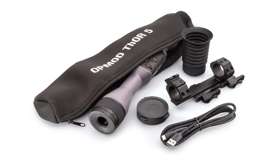 ATN OPMOD ThOR 5 2-16x Smart HD Thermal Rifle Scope, 640x480 Resolution, 12 Micron, w/ High Quality Quick Detach Mount, Wolf Grey, TIWST5625OPWG