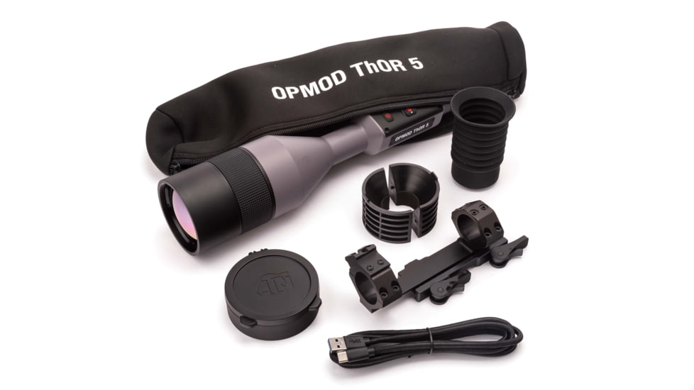 ATN OPMOD ThOR 5 5-40x Smart HD Thermal Rifle Scope, 640x480 Resolution, 12 Micron, w/ High Quality Quick Detach Mount, Wolf Grey, TIWST5675OPWG