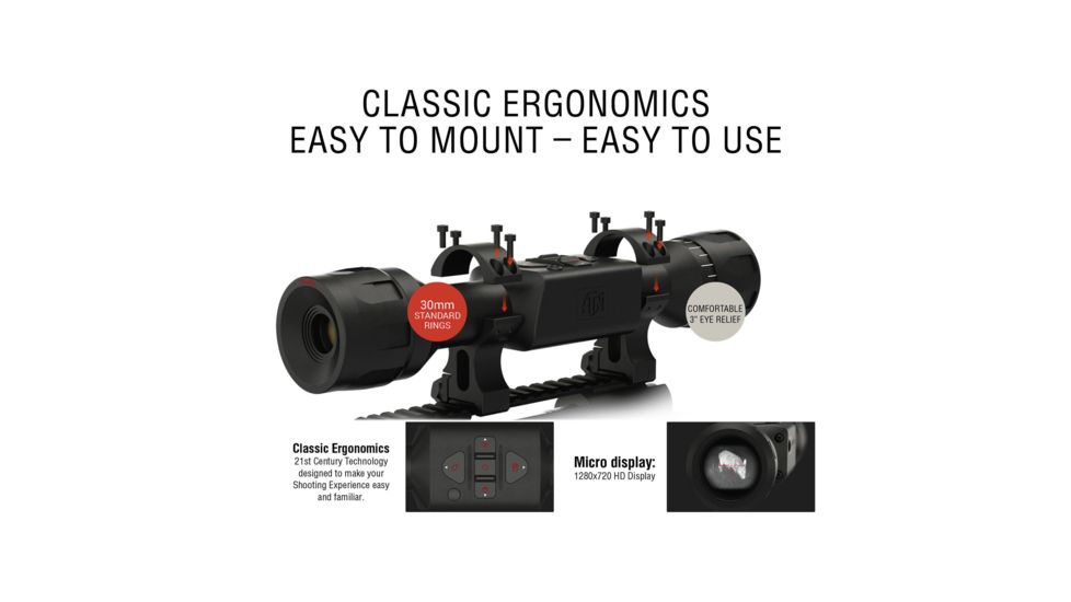 ATN OPMOD Exclusive ThOR LT Thermal Rifle Scope, 3-6x50mm, 30mm Tube, Black, TIWSTLT119OP
