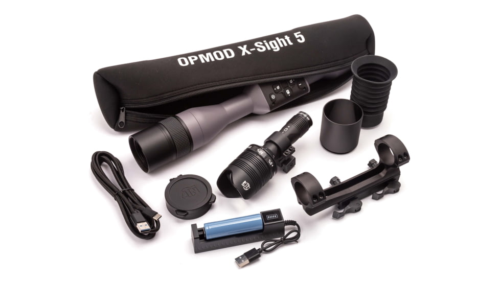 ATN OPMOD X-Sight 5 5-25x, 4K+ UHD Smart Day/Night Hunting Riflescope in Wolf Grey w/ Quick Detach Mount, Wolf Grey, DGWSXS5255OPWG