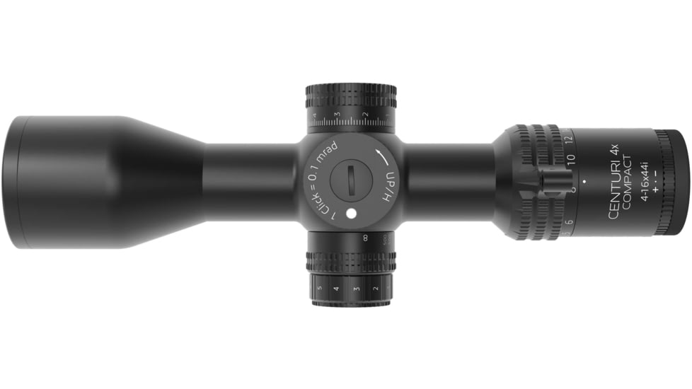 German Precision Optics OPMOD CENTURI SuperCompact 4-16x44mm 30mm Tube Rifle Scope, FFP, Mil-base PLRi Reticle, Black, RCX450 OP