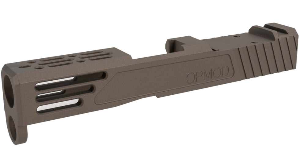 Zaffiri OPMOD Z51M Glock 43/43X Pistol Slide w/RMSc Cut, Dark Burnt Bronze, Zaffiri OPMOD.43.DBB