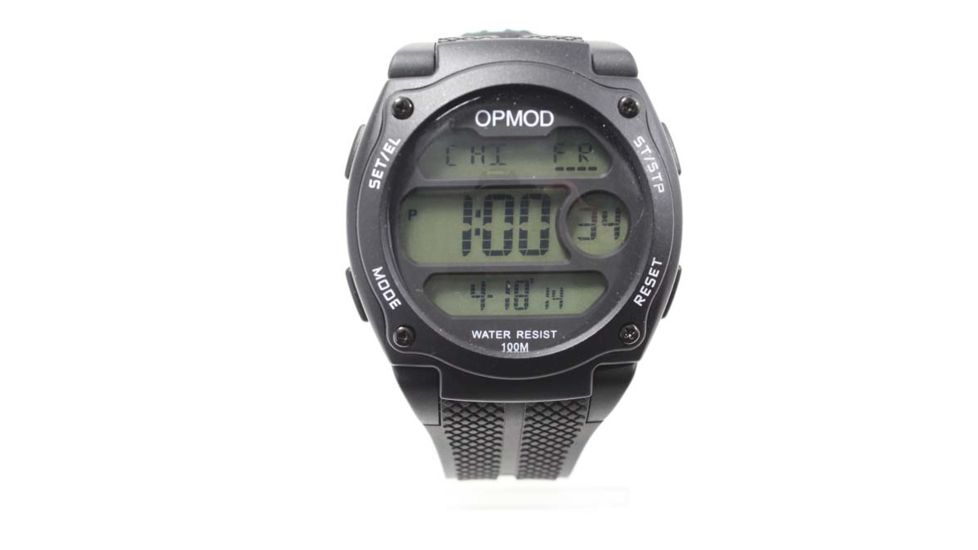 OPMOD T.E.W. 1.0 Tactical Everyday Watch, Black Case/Black Ring/Black Strap, 44mm CS007A
