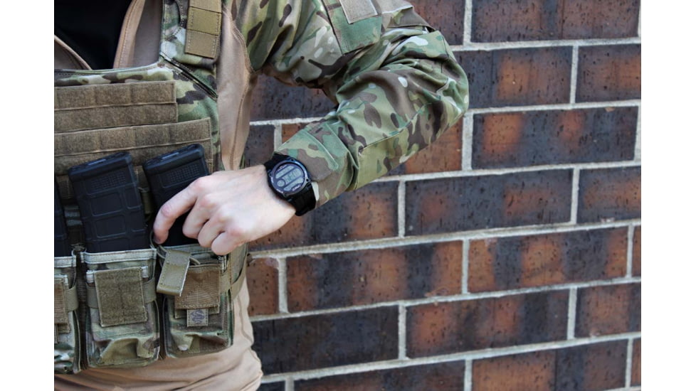 OPMOD T.E.W. 1.0 Tactical Everyday Watch, Black Case/Grey Ring /Black Strap, 44mm CS007B