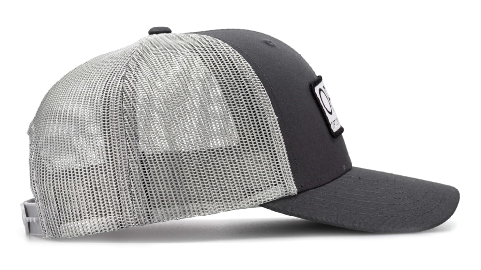 OPMOD Trucker Hat Embroidered Patch, Charcoal/Grey, OPMCha/Grey-Cha/Grey