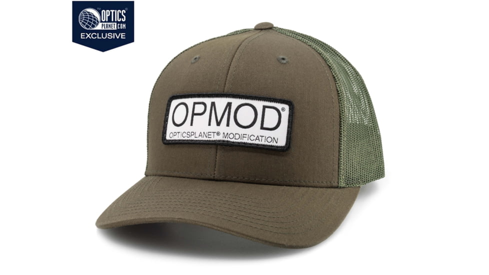 OPMOD Trucker Hat Embroidered Patch, Dark Loden/Loden, OPMDark LLodden
