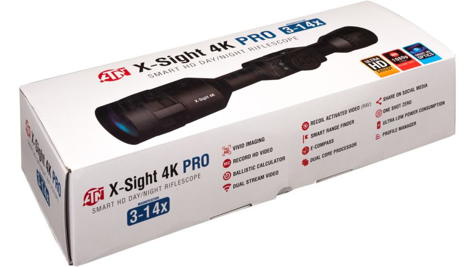 OPMOD X-Sight 4K Pro 3-14x Smart Ultra HD Day/Night Hunting Rifle Scope,Black, DGWSXS3144KPO