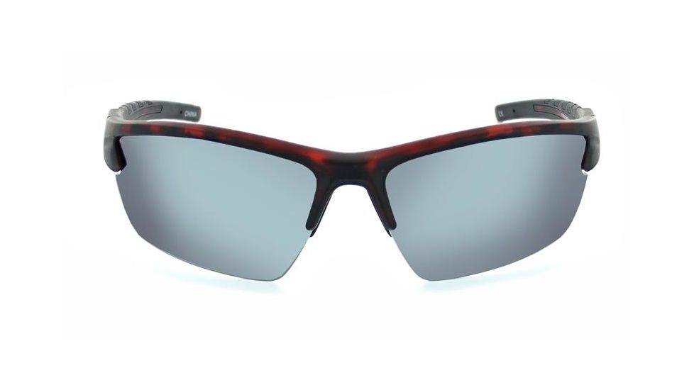 Optic Nerve Bristol Sunglasses, Matte Demi Frame, Polarized Smoke Lens with Silver Mirror Lens 82007