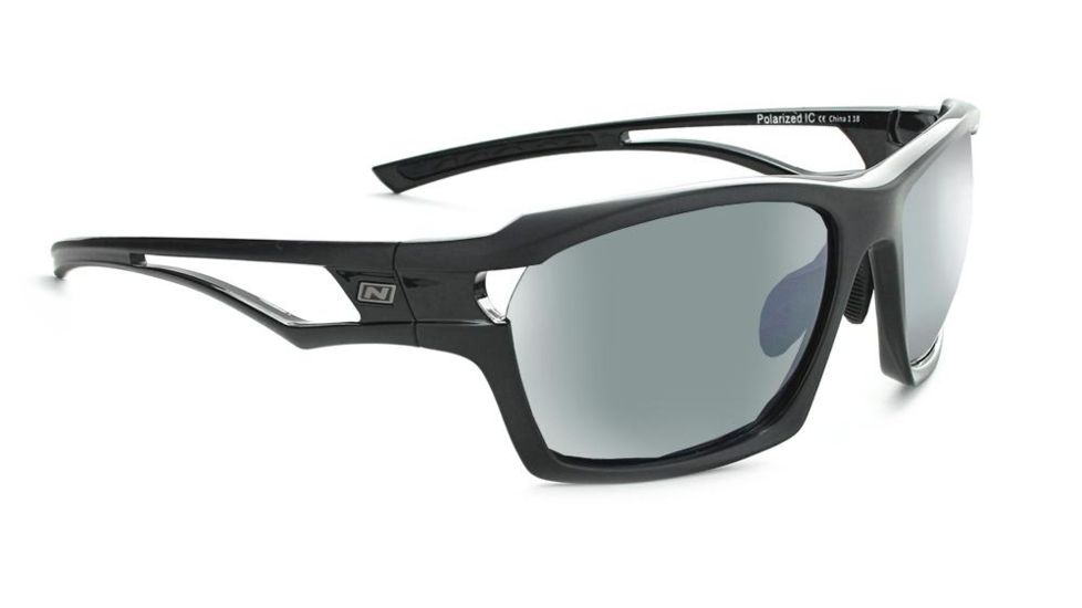 Optic Nerve Cassette Polarized Sunglasses, Two-Tone Black Frame, Lens 2 Sets- Polarized Smoke w/Silver Flash, Copper 21823
