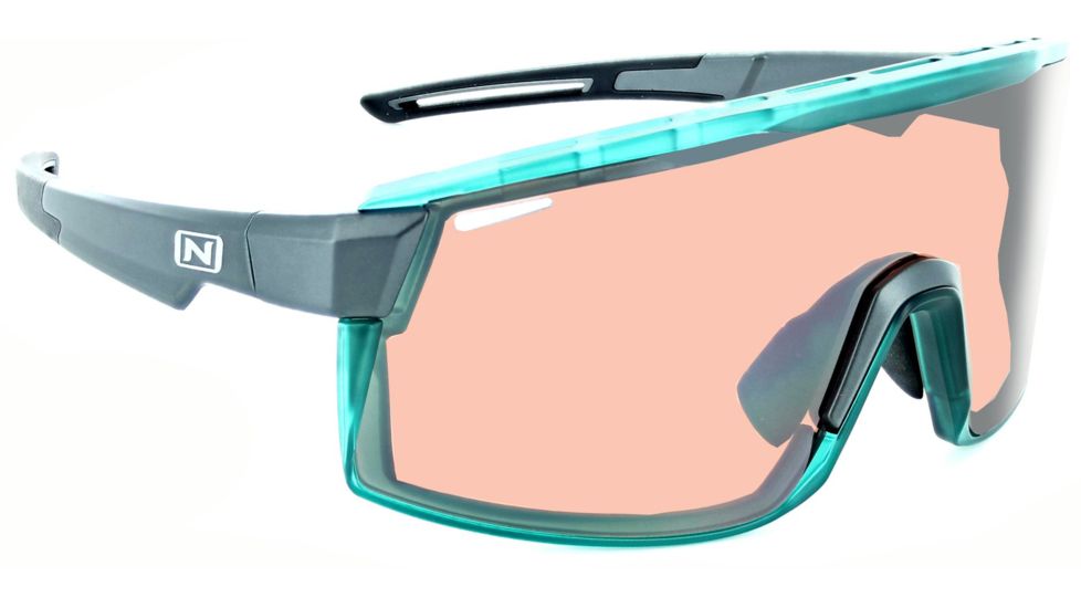 Optic Nerve FixieMAX Sunglasses, Matte Aluminum with Crystal Blue Lens Rim, 22076