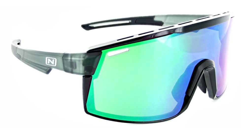 Optic Nerve FixieMAX Sunglasses, Matte Crystal Grey with Shiny Black Lens Rim, 22078