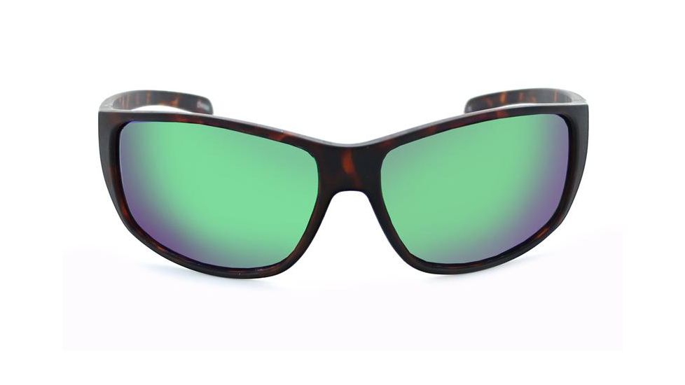 Optic Nerve Old Salt Sunglasses, Matte Demi Frame, Polarized Copper Lens w/Green Mirror Lens 82004