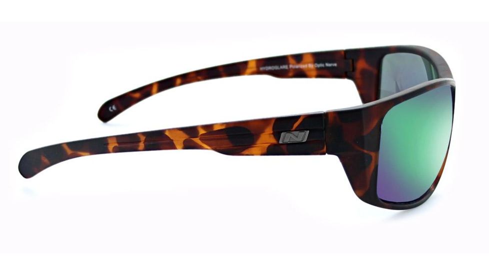 Optic Nerve Old Salt Sunglasses, Matte Demi Frame, Polarized Copper Lens w/Green Mirror Lens 82004