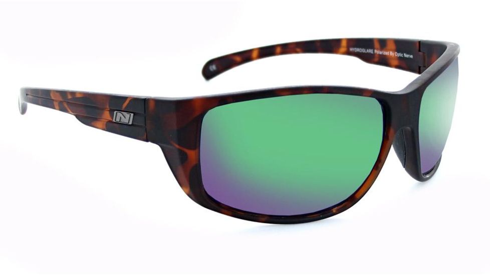 Optic Nerve Old Salt Sunglasses, Matte Demi Frame, Polarized Copper Lens w/Green Mirror Lens 82004