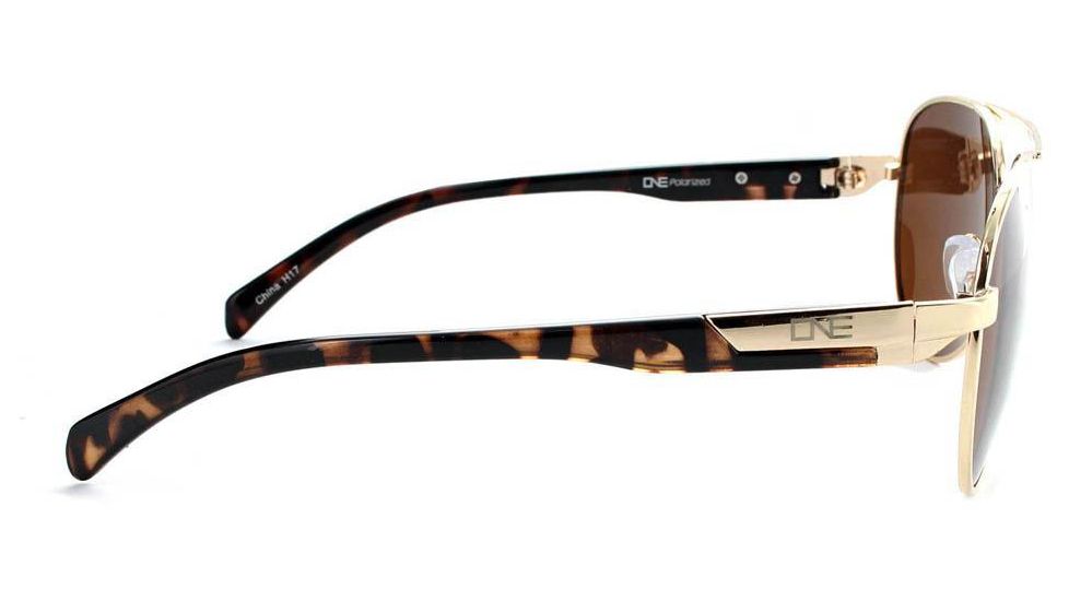 Optic Nerve One Cadet Gold Polarized Sunglasses, 16009