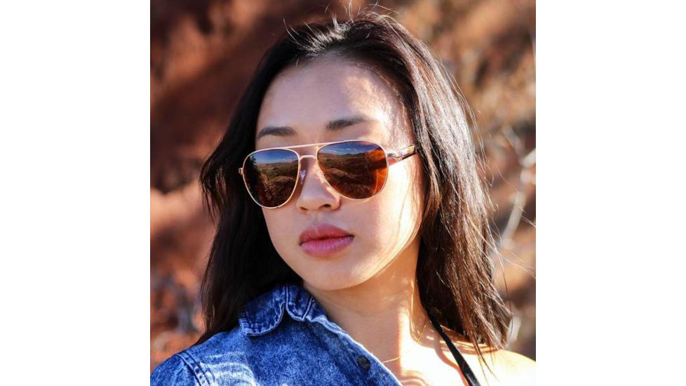 Optic Nerve One Cadet Gold Polarized Sunglasses, 16009