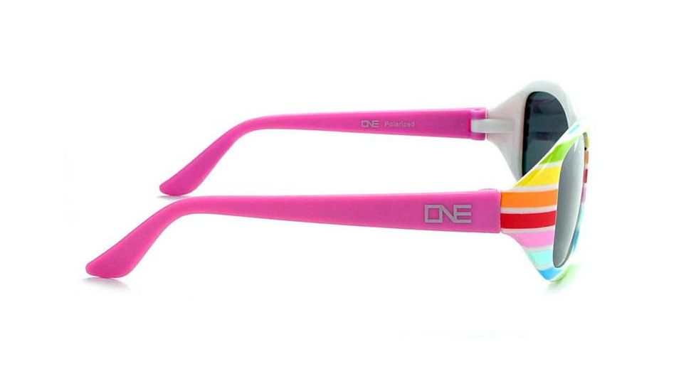 Optic Nerve One SkipIt Kids Sunglasses, 5 Years and Under, Rainbow Frame, Polarized Smoke Lens 16141