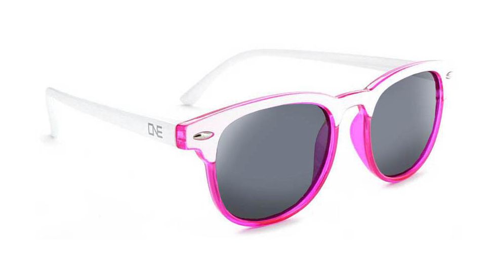 Optic Nerve Stiltskin Sunglasses - Kids, Shiny White with Pink, 18046