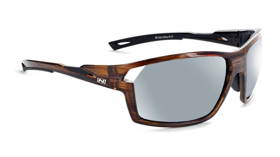 Optic Nerve Primer Polarized Sunglasses, Shiny Dark Driftwood Demi Frame, Lens 2 Sets- Polarized Smoke, Copper 21821