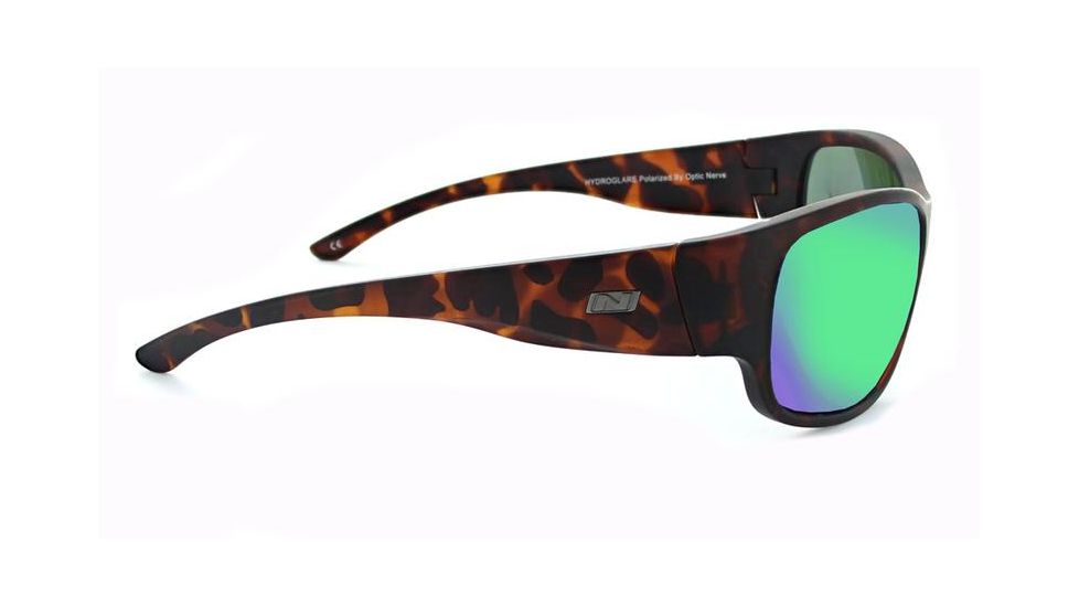 Optic Nerve Remora Sunglasses, Matte Demi Frame, Polarized Copper Lens w/Green Mirror Lens 82008