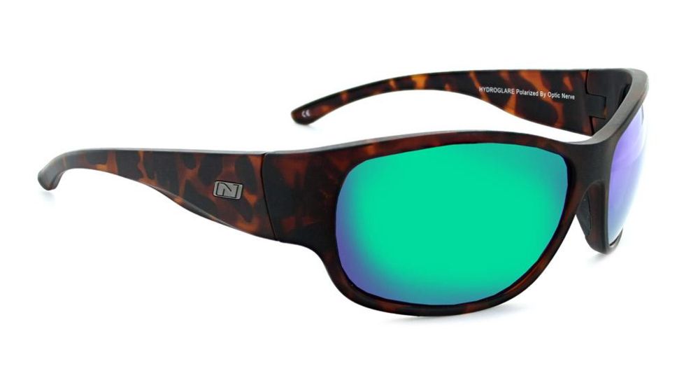 Optic Nerve Remora Sunglasses, Matte Demi Frame, Polarized Copper Lens w/Green Mirror Lens 82008