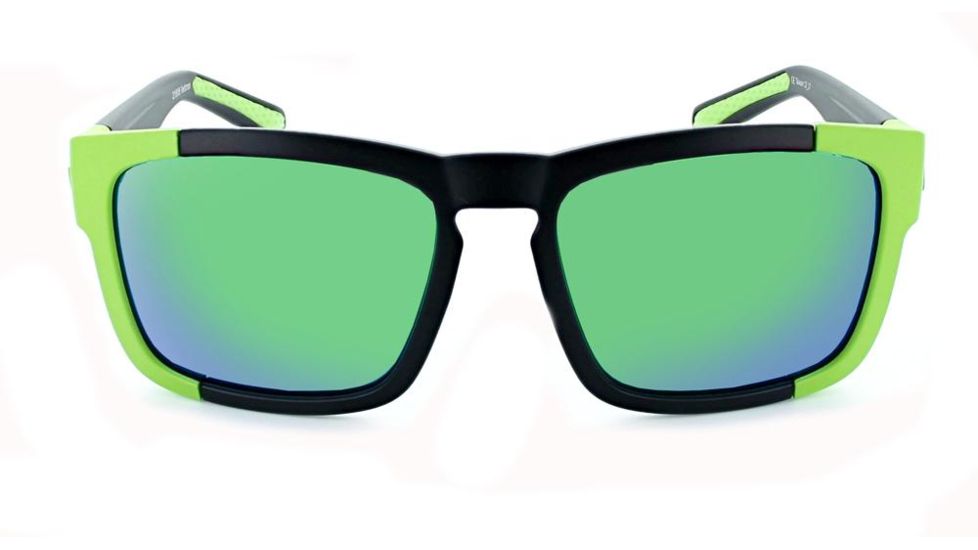 Optic Nerve Vettron Sunglasses, Matte Black w/Matte Aluminum Green Frame, Lens 2 Sets- Smoke w/ Green Mirror, Copper 21806