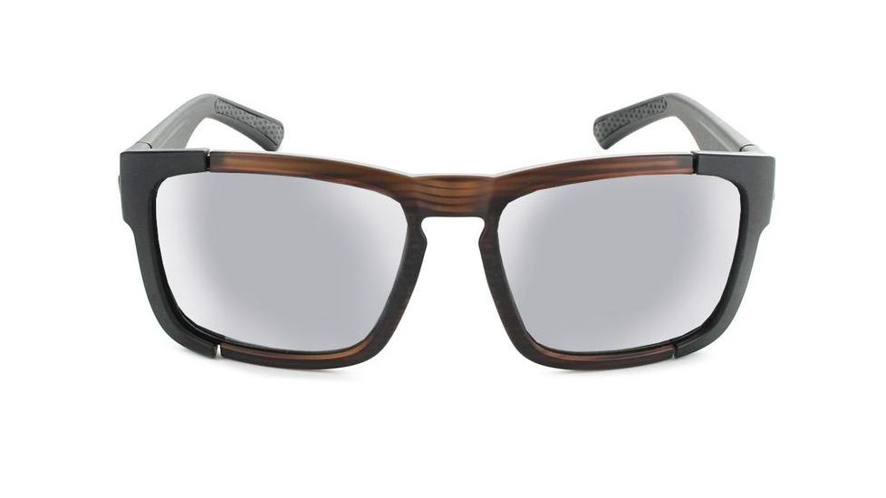 Optic Nerve Vettron Sunglasses, Matte Driftwood Demi w/Matte Black Frame, Lens 2 Sets- Smoke w/Silver Flash, Copper 21807