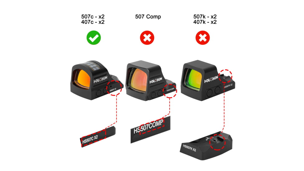 OpticGard Scope Cover for Holosun 507C-X2/407C-X2, Black, OGH507C02