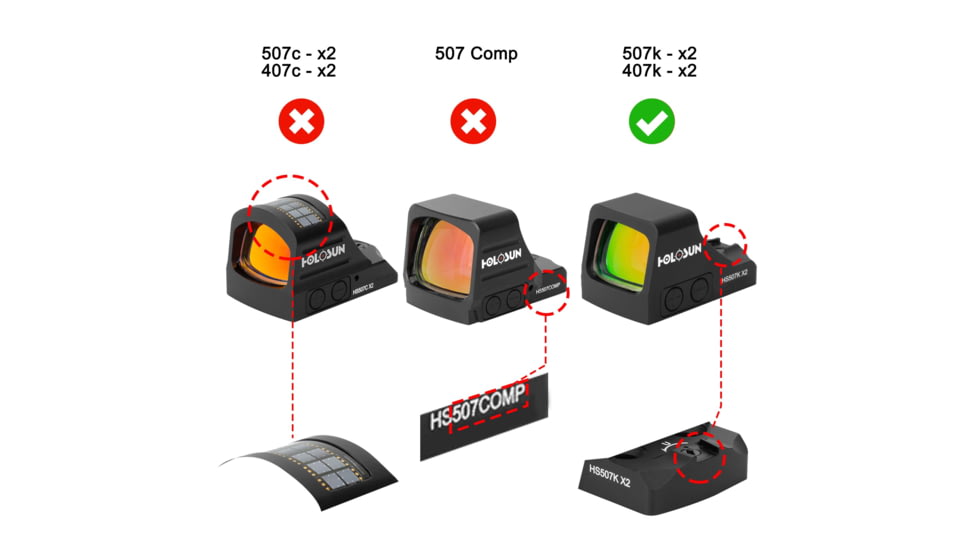 OpticGard Scope Cover for Holosun 507K-X2/407K-X2, Black , OGH507K02