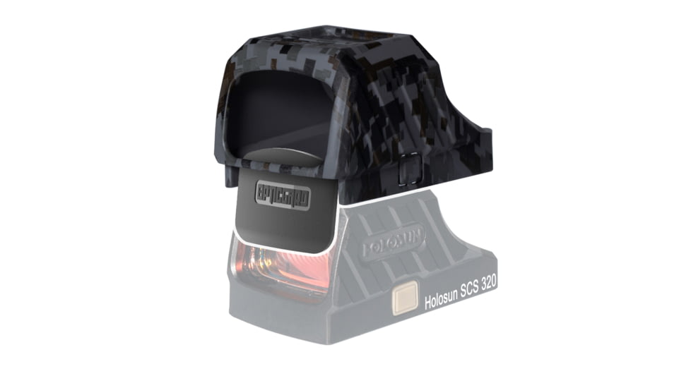 OpticGard Holosun SCS 320 Scope Cover, Gunmetal Gray Camo, One Size, OGHSCS320DEG85