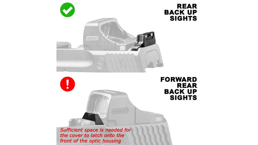 OpticGard Scope Cover For Holosun SCS MP2, Black, OGHSCSMP202