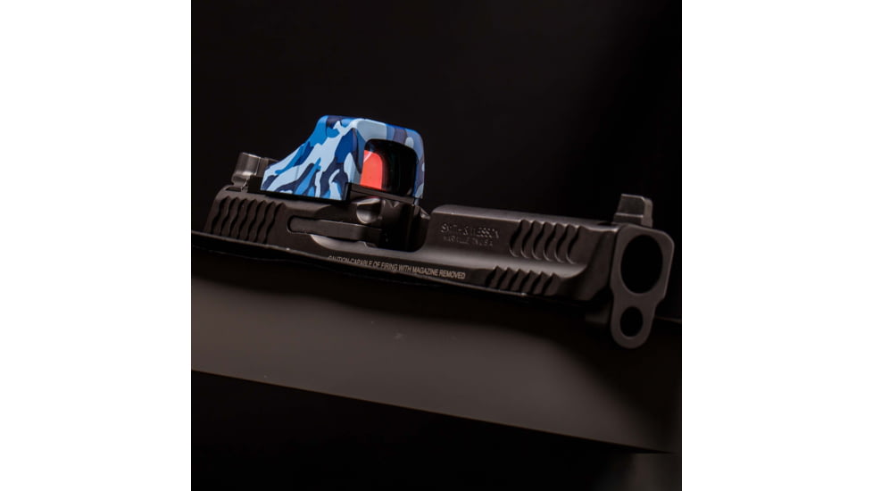 OpticGard Scope Cover For Holosun SCS MP2, Navy Blue Camo, OGHSCSMP2DEG86