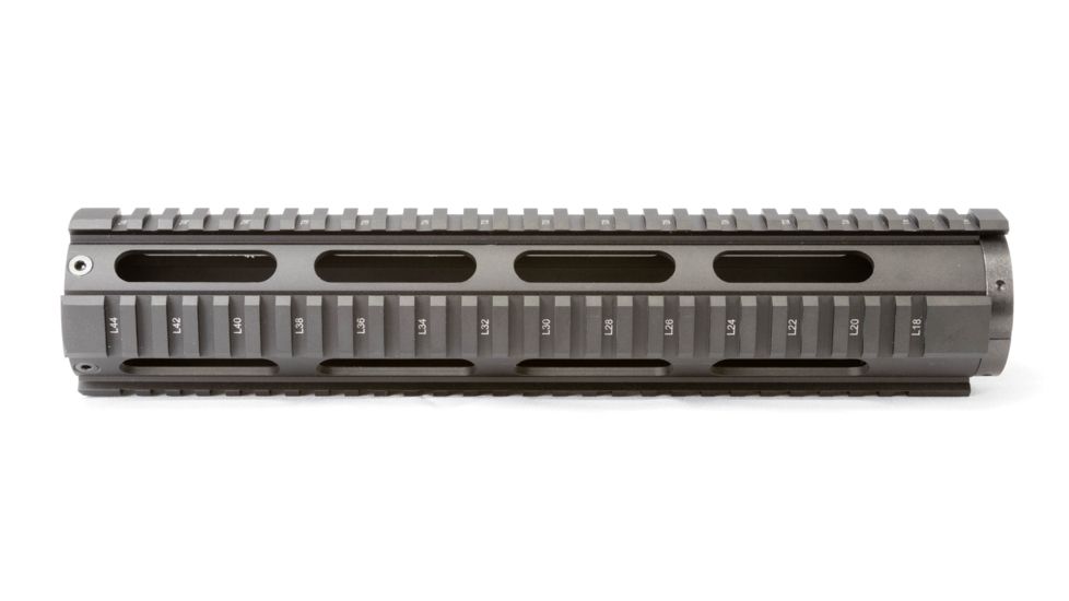 OpticsPlanet Exclusive OpticsPlanet 12.6 inch Quad Rail, Free Float Handguard, Rifle Length, Black, QRFR12