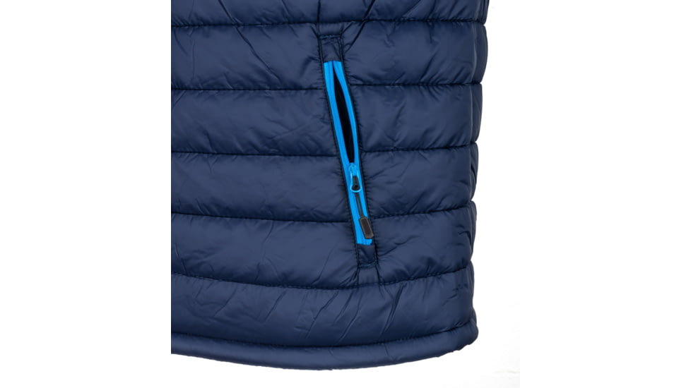 OpticsPlanet Exclusive OpticsPlanet 20th Anniversary Puffer Lightweight Vest - Men's, Navy/Electric Blue, Extra Large, OP-VEST-NVY-XL
