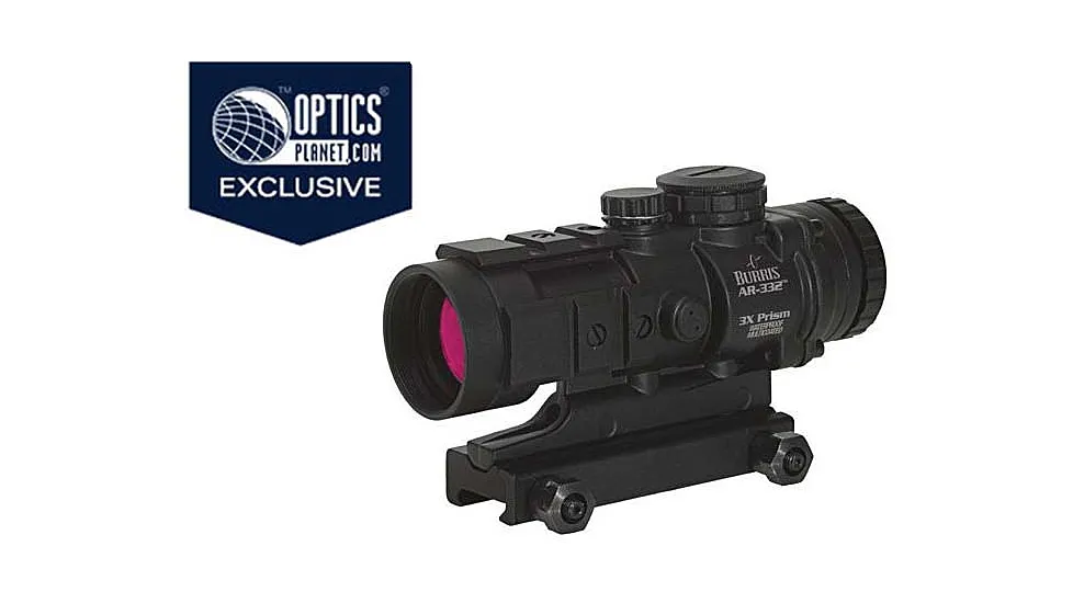 OpticsPlanet Exclusive Burris AR-332 Prism 3x32mm Ballistic CQ Reticle Red Dot Sight