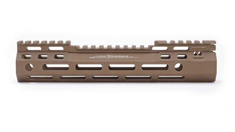 Cloud Defensive CORv2 Cloud Optimized Rail System, M-LOK, 9.55 inch, Comp w/Light Control Sys for Surefire and Streamlight, Flat Dark Earth, CORv2-FDE