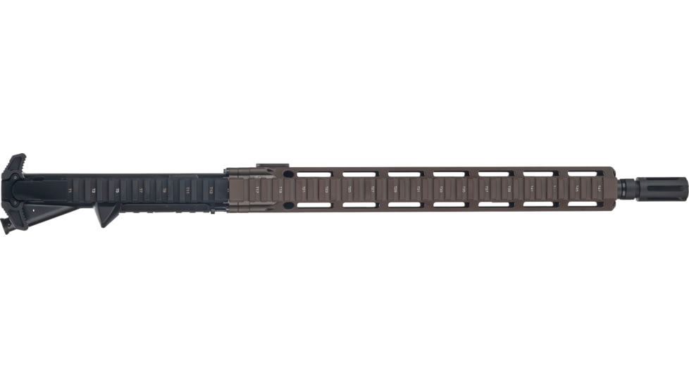 OpticsPlanet Exclusive Daniel Defense Custom A4 Upper Receiver Group, 14.5 in, GV MID Daniel Defense Extended Flash Suppressor, MFR 13.5 Mil Spec, Black/Brown, DD-CTM-URG-OP2