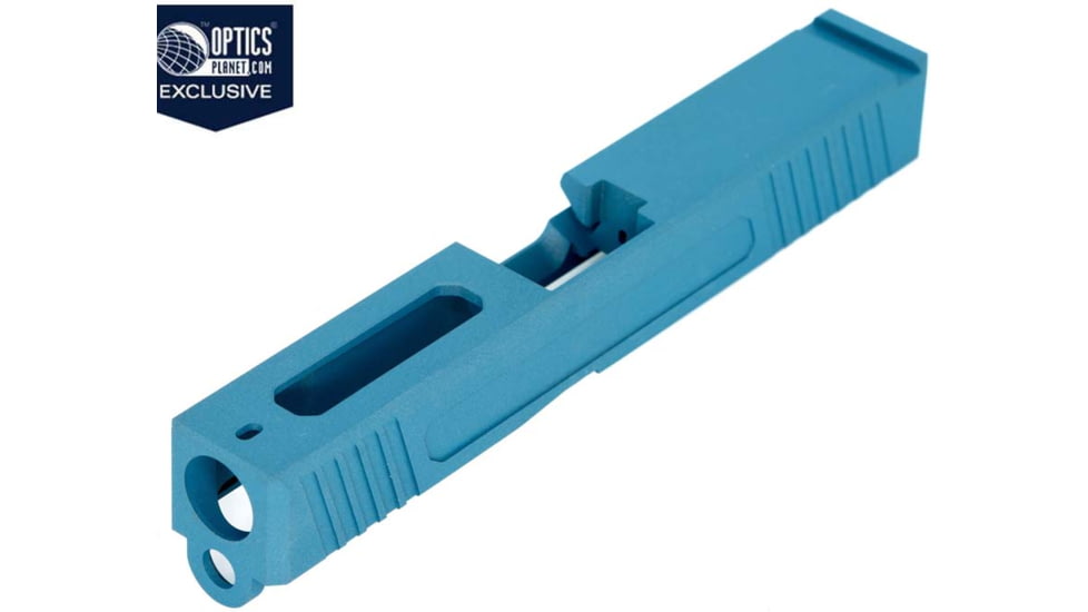 OpticsPlanet Exclusive EC Defense MK-2 Stripped G19 Pistol Slide, Titanium Blue, EC-MK2 TITANIUM BLUE